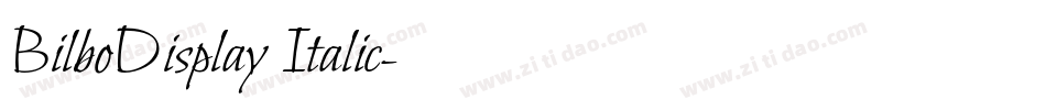 BilboDisplay Italic字体转换